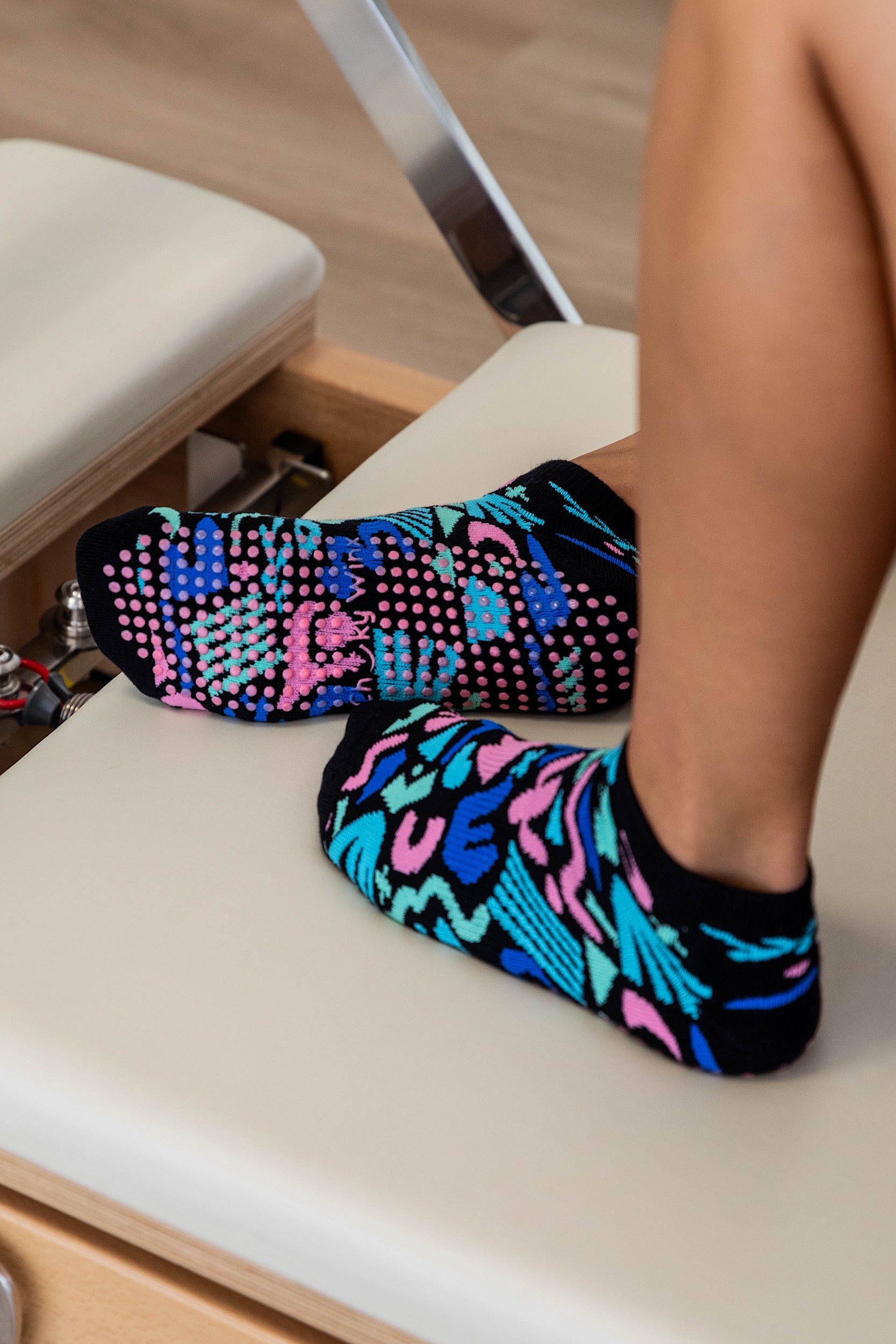 Black Fiesta X Deb McNaughton Grip Socks-Cheeky Winx
