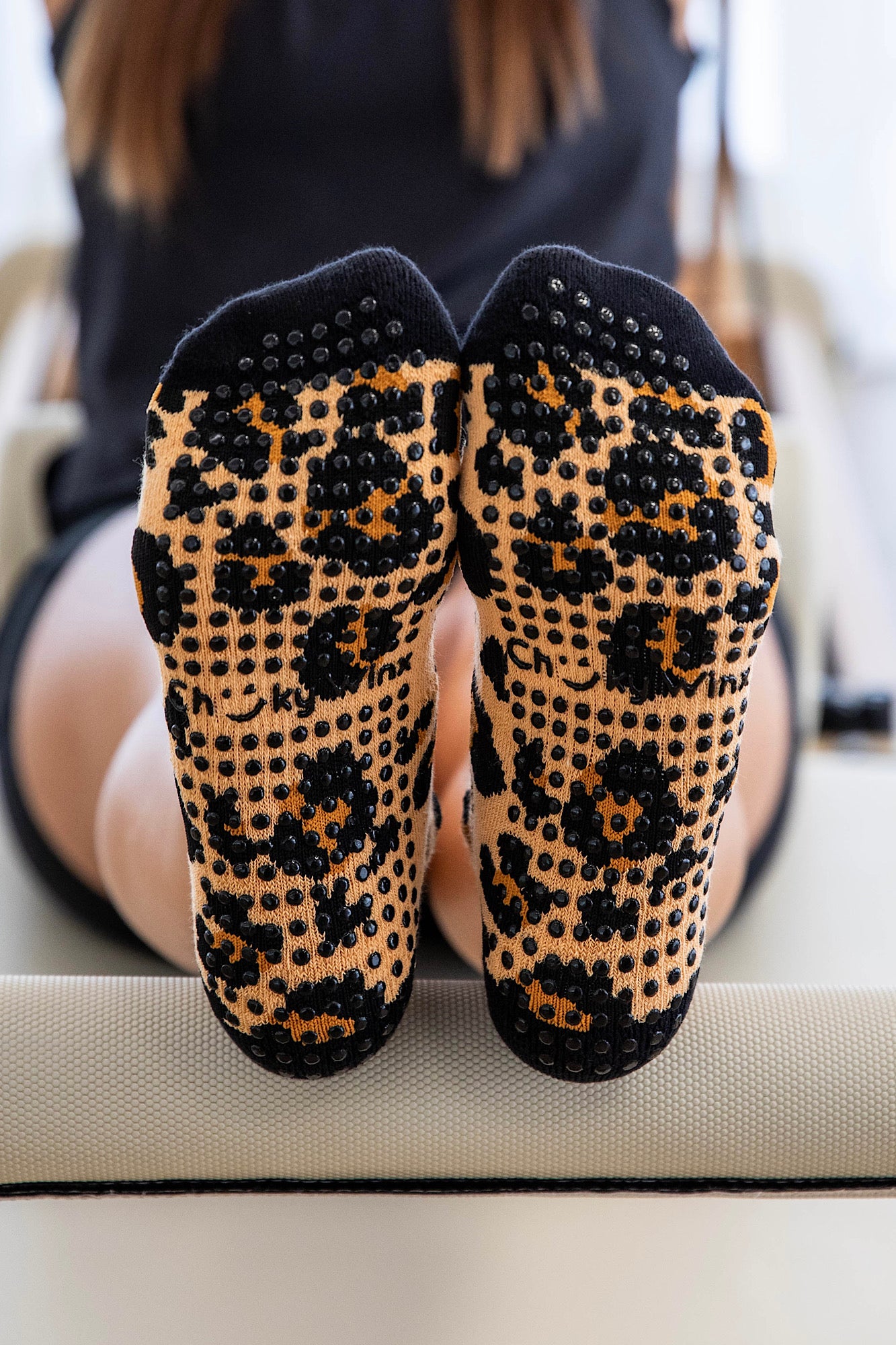 Brown Leopard Grip Socks-Cheeky Winx