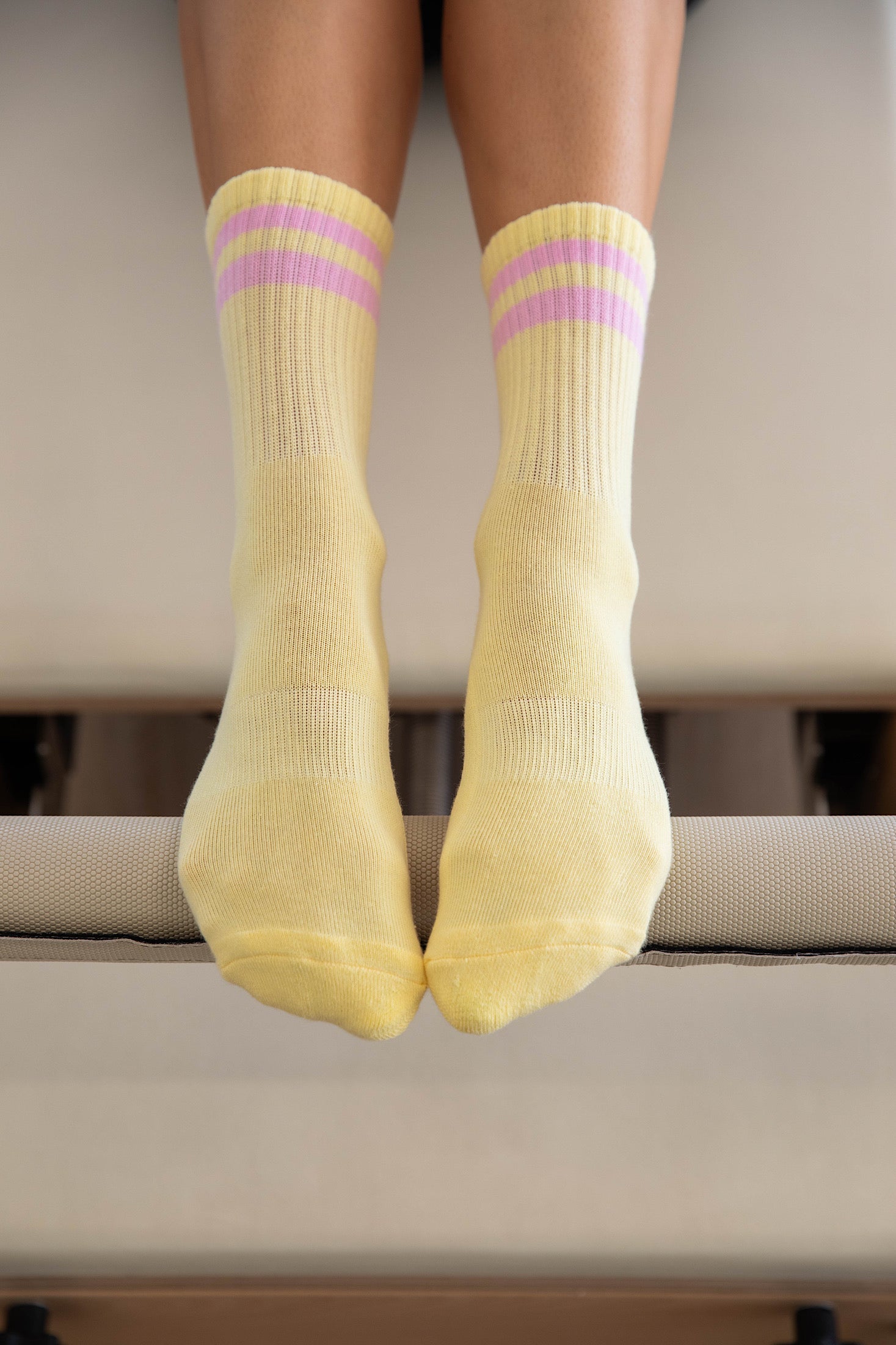 Crew Yellow and Pink Grip Socks-Cheeky Winx