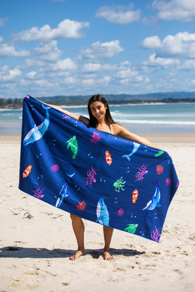 Ocean Animals Beach Towel-Cheeky Winx