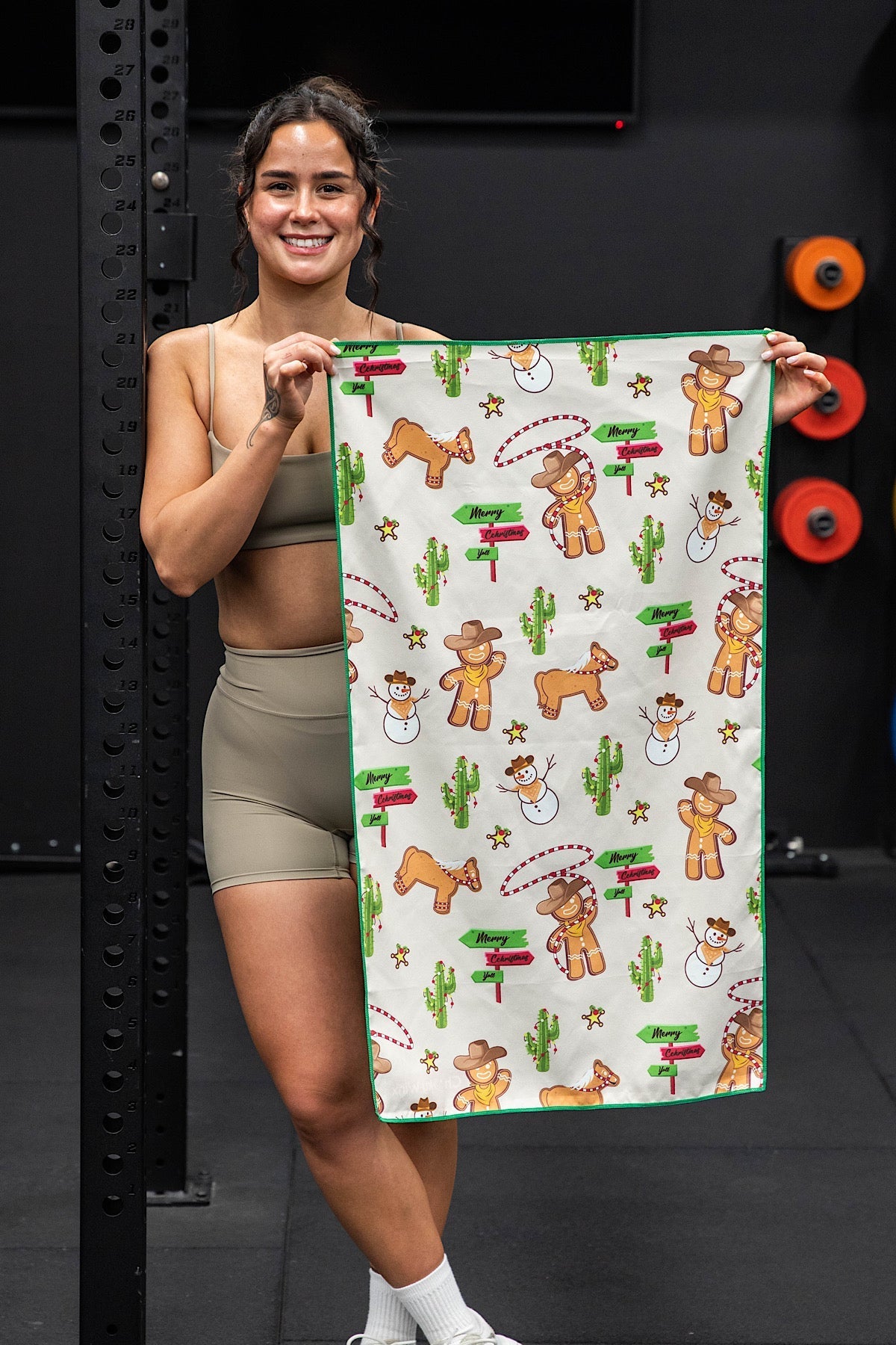 Cowboy Christmas Gym Towel - Cheeky Winx