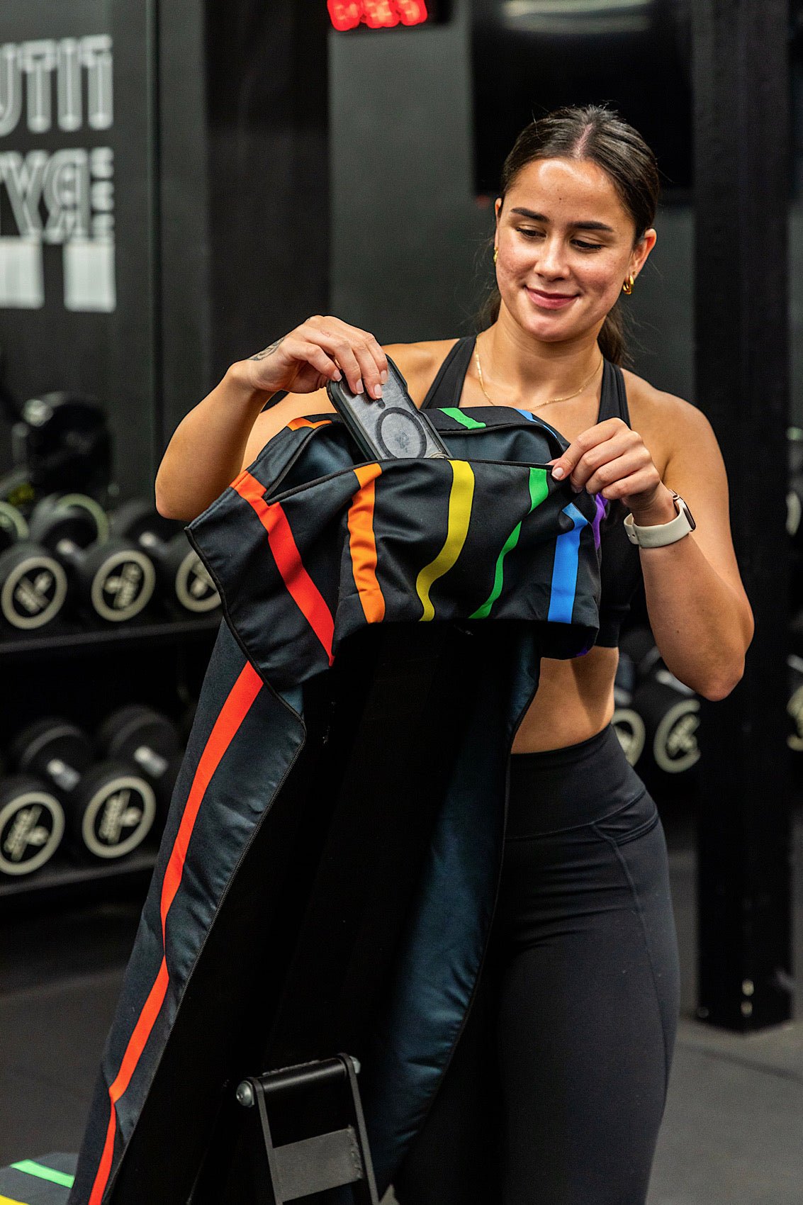 Hooded Stripes Gym Towel - Cheeky Winx