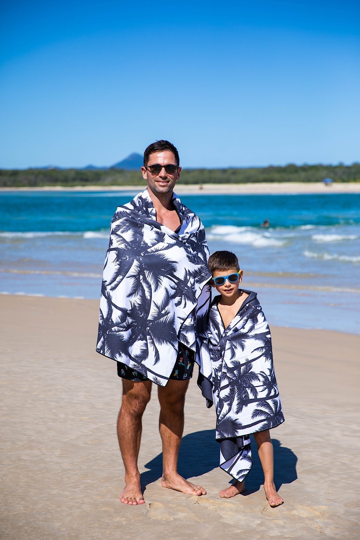 Kids Black Palm Trees Beach Towel - Cheeky Winx