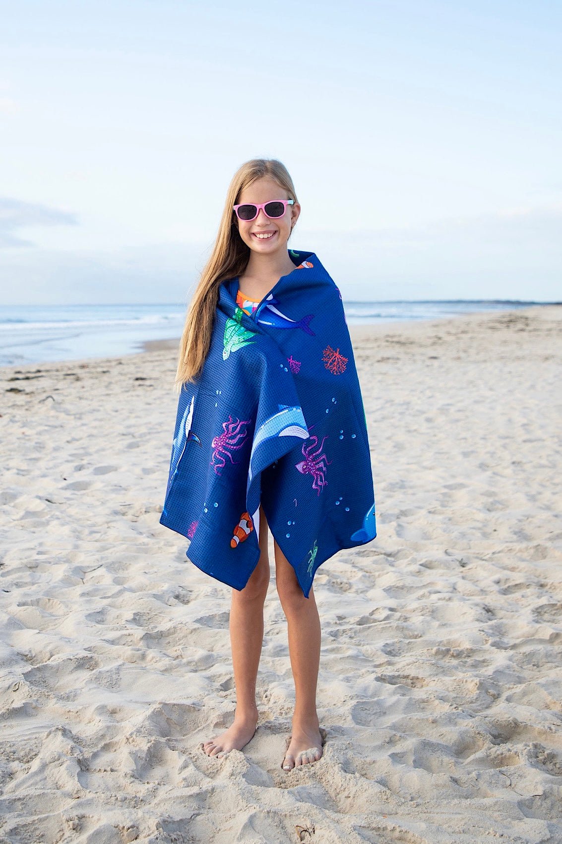 Kids Ocean Animals Beach Towel - Cheeky Winx