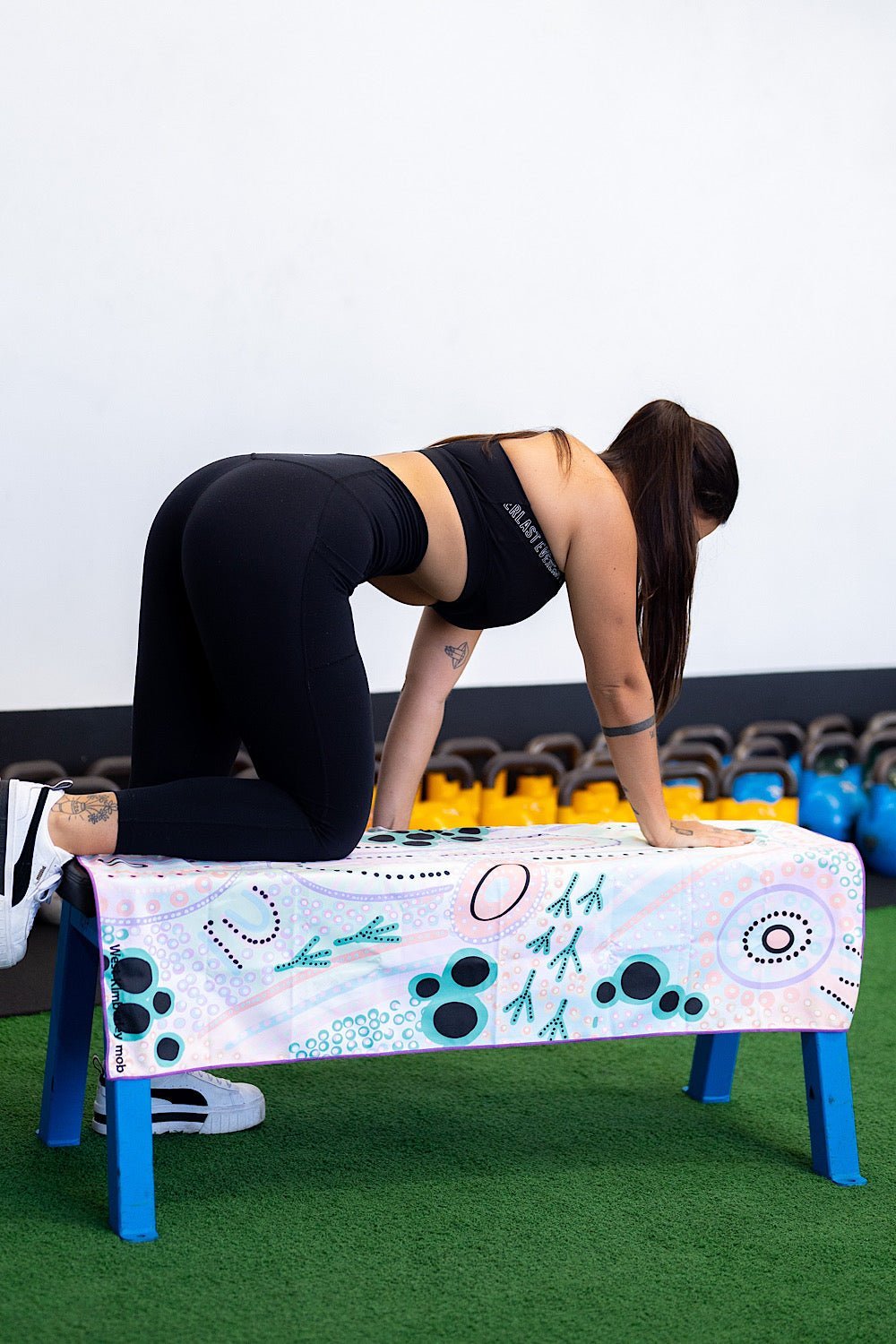 Land and Sea X Bigi quick-dry gym towel 90x50cm reversible by Cheeky Winx Australia