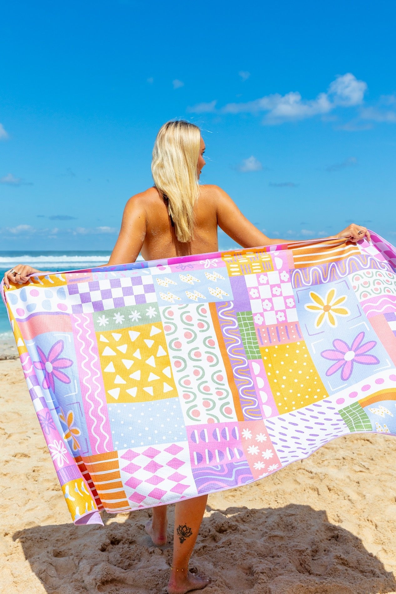 Patchwork Beach Towel - Cheeky Winx
