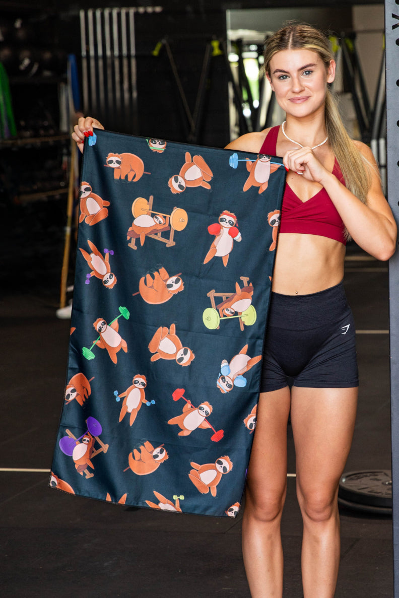The Cutest Sloth Gym Towel