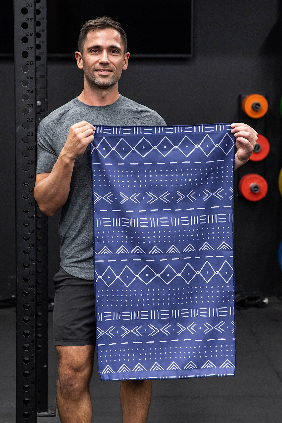 Aztec Blue Gym Towel-Cheeky Winx