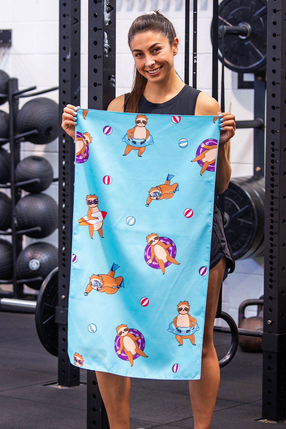 The Cutest Sloth Gym Towel
