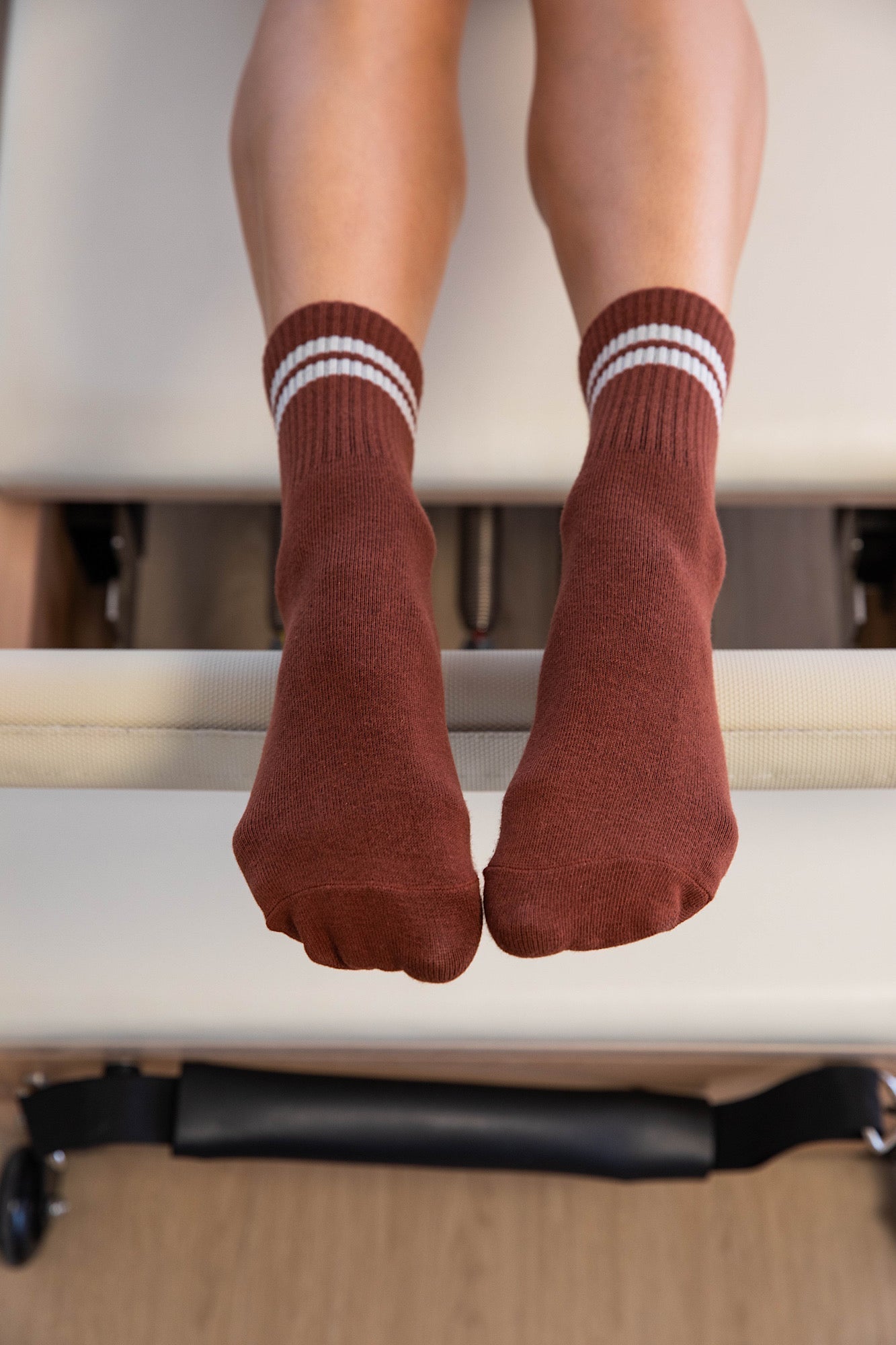 Crew Brown Striped Grip Socks-Cheeky Winx