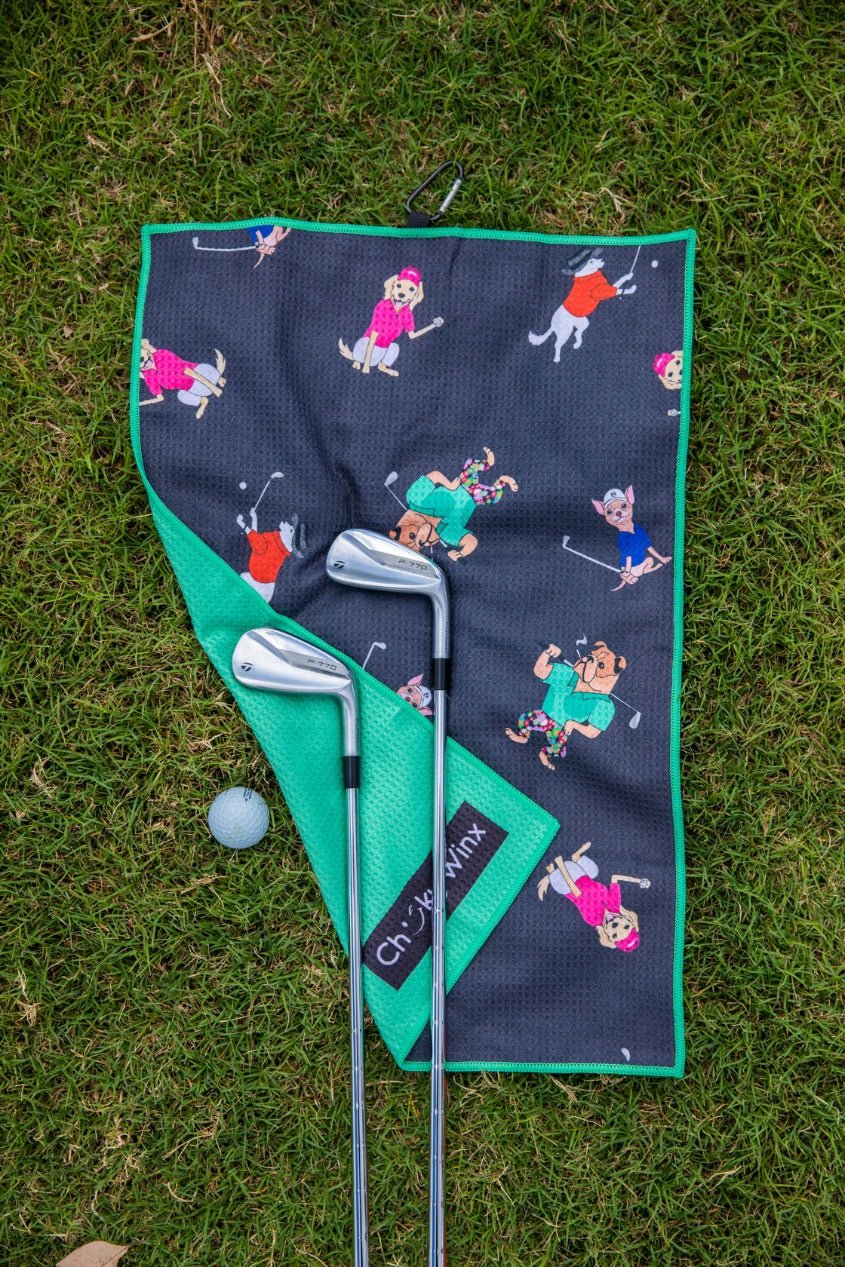 Dogs On The Green Golf Towel-Cheeky Winx