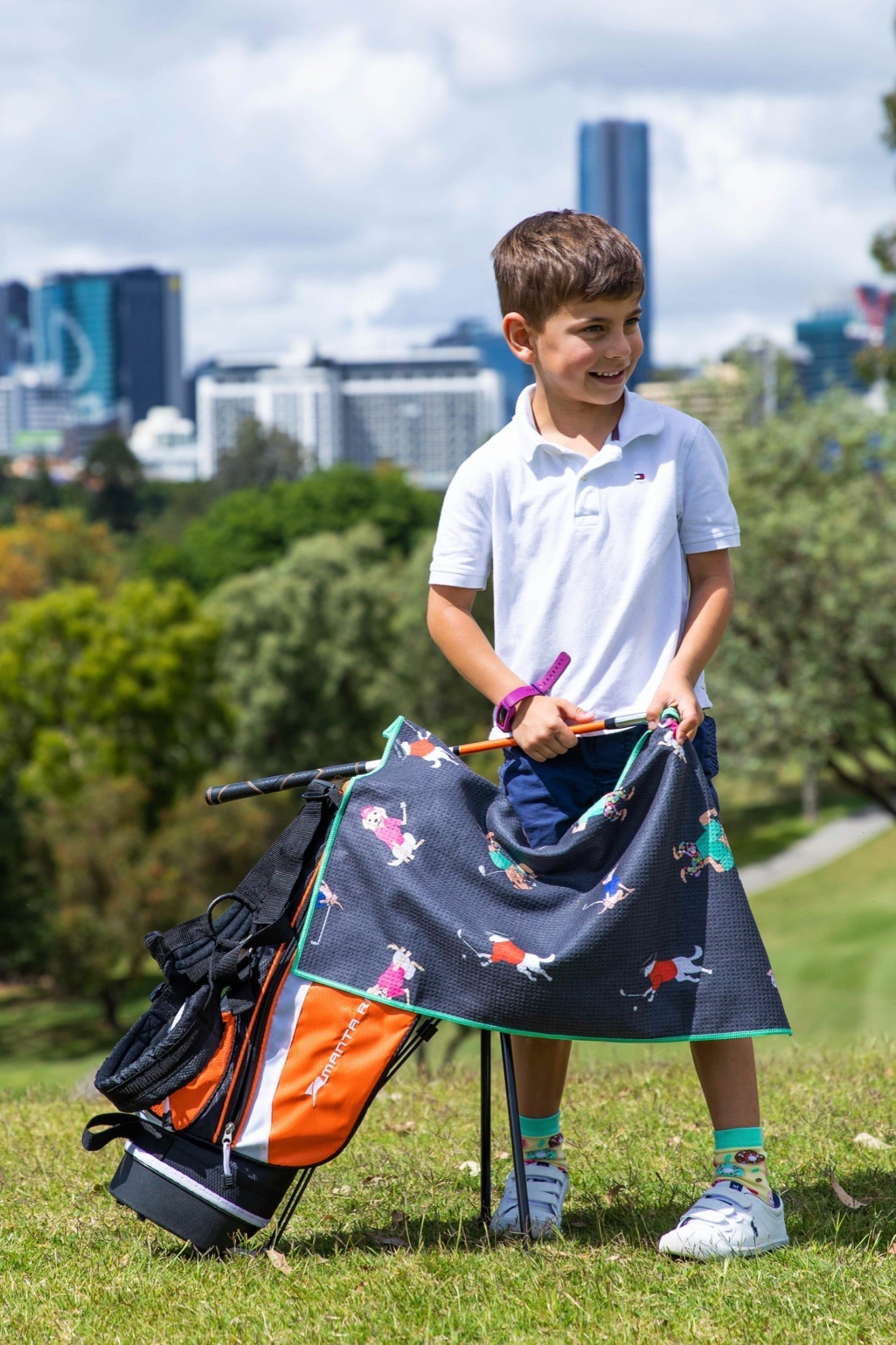 Dogs On The Green Golf Towel-Cheeky Winx