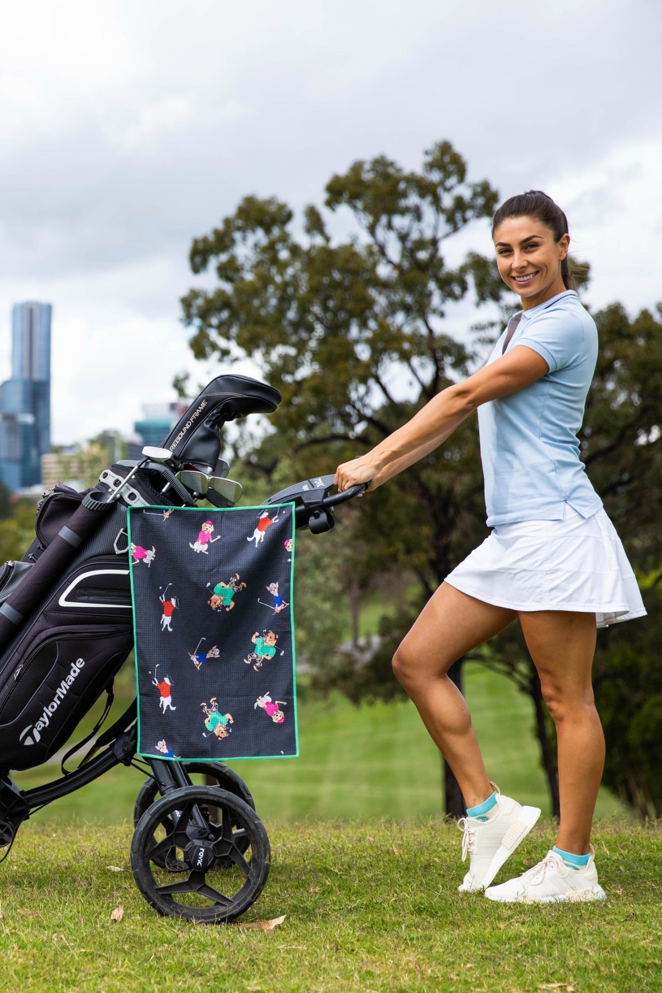 Dogs On The Green Golf Towel-Cheeky Winx
