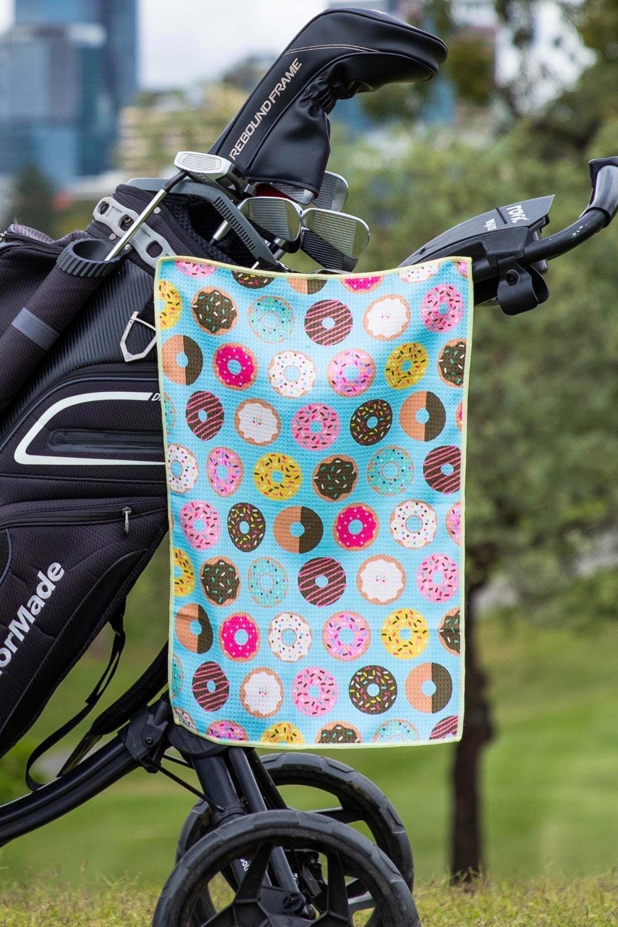 Donuts Golf Towel-Cheeky Winx