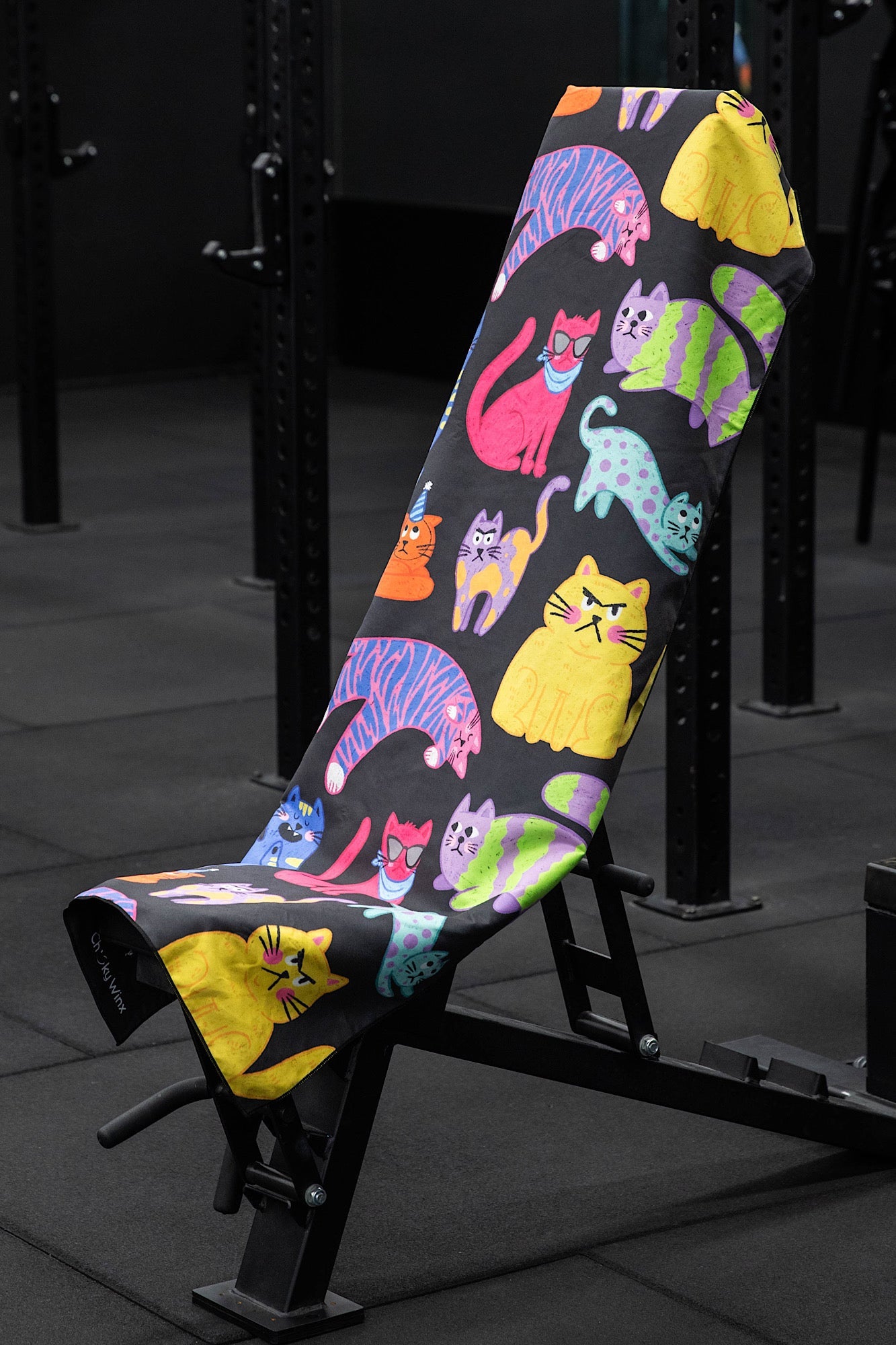 Hooded Neon Cats X Teggun Gym Towel-Cheeky Winx