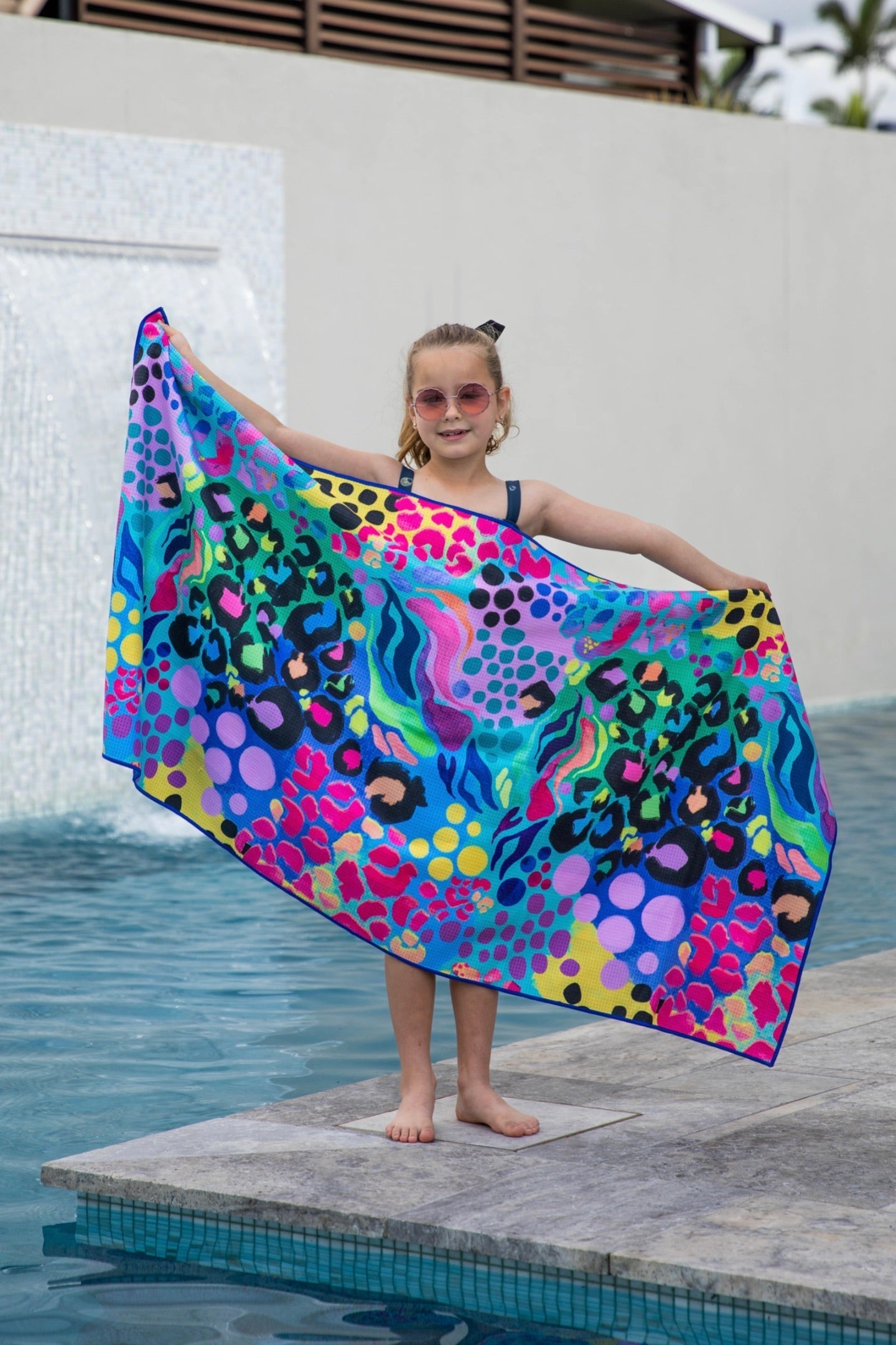 Kids Electric Leopard Beach Towel-Cheeky Winx