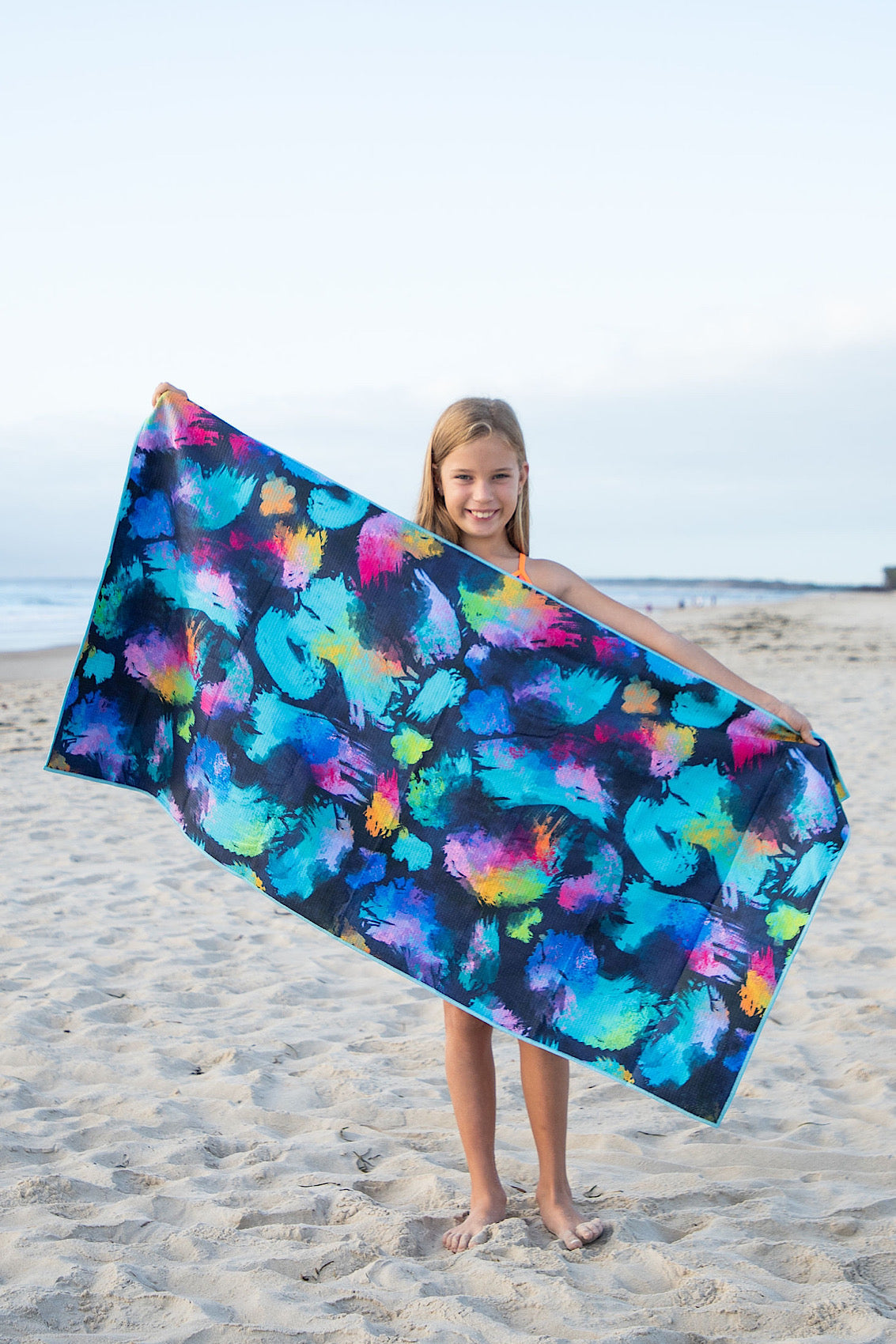 Kids Neon Splatter Beach Towel-Cheeky Winx