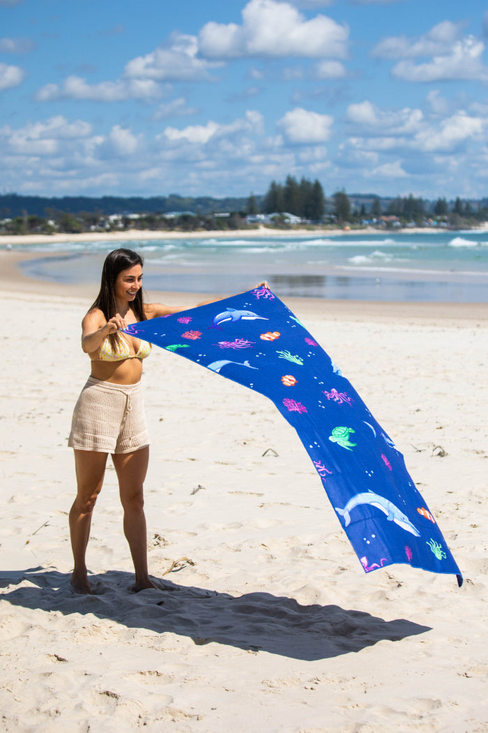 Ocean Animals Beach Towel-Cheeky Winx