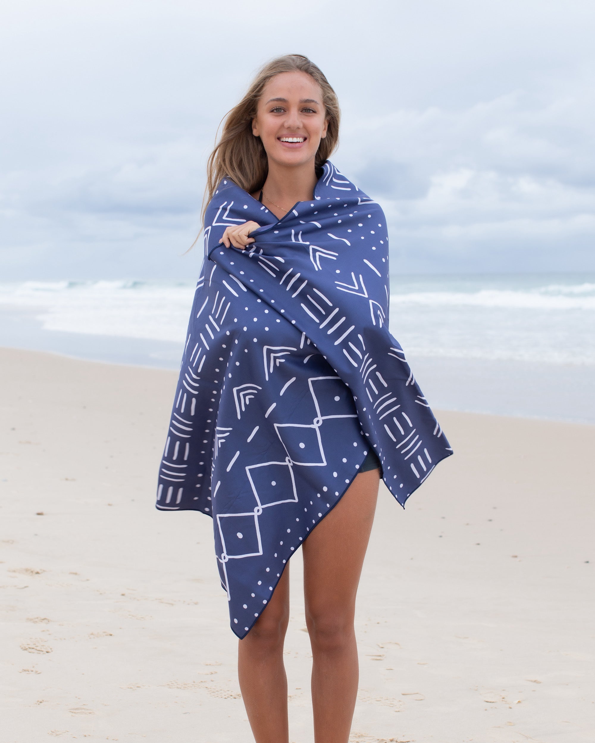 Travel Towel Aztec Blue-Cheeky Winx
