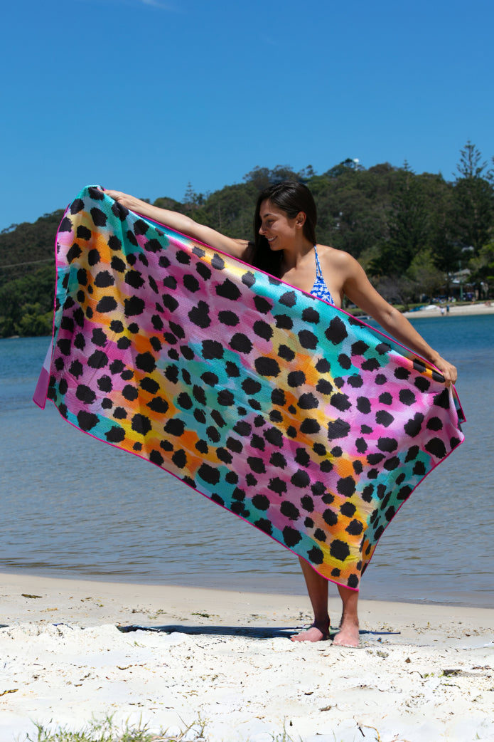 Trio Cheetah Beach Towel-Cheeky Winx