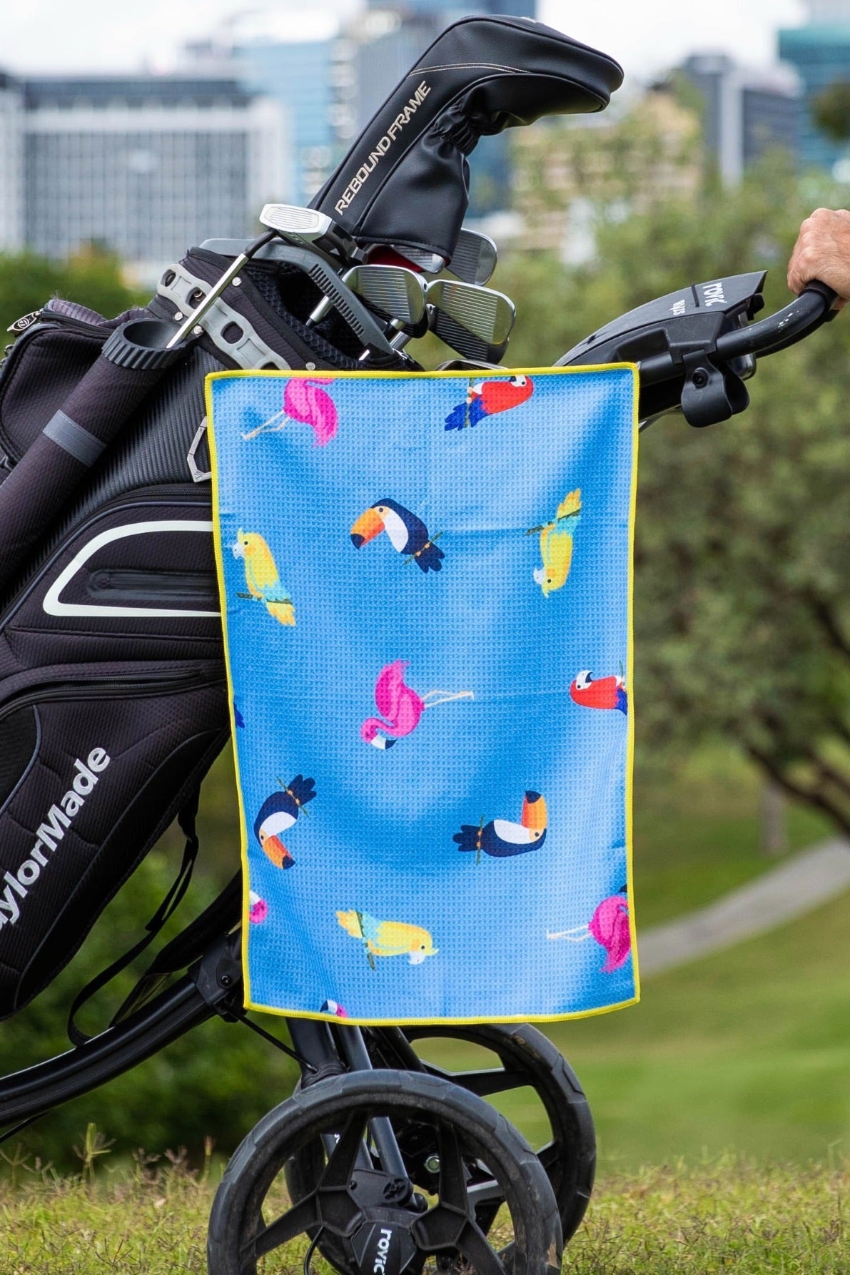 Tropical Birds Golf Towel-Cheeky Winx