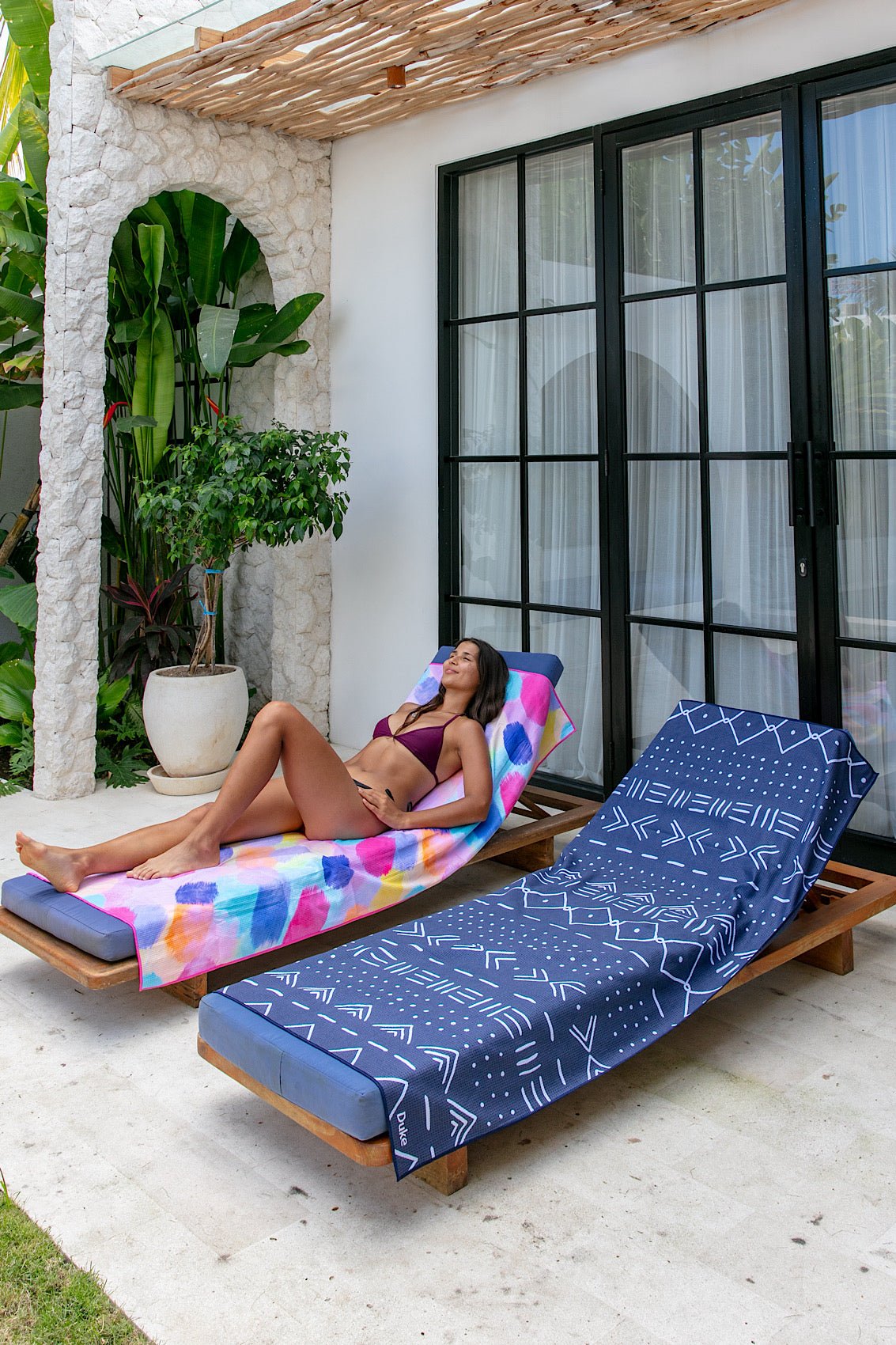 Aztec Blue Beach Towel - Cheeky Winx