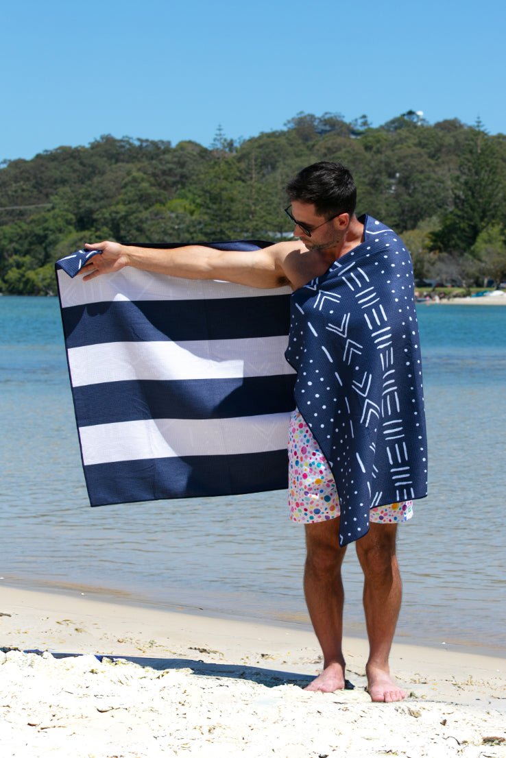 Aztec Blue Beach Towel - Cheeky Winx