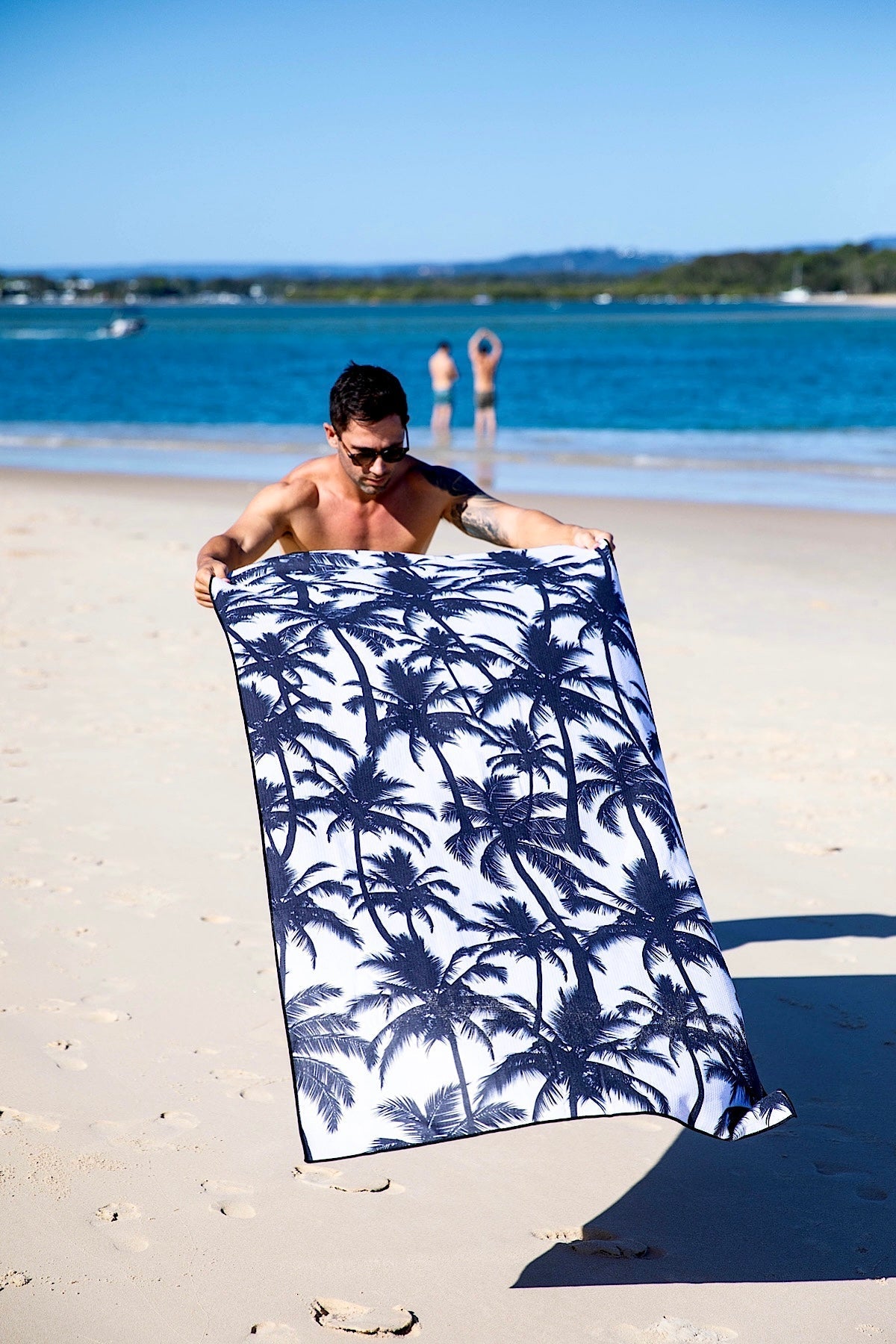 Black Palm Trees Beach Towel - Cheeky Winx