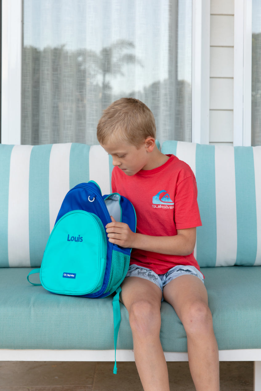 Kids Navy and Green Backpack