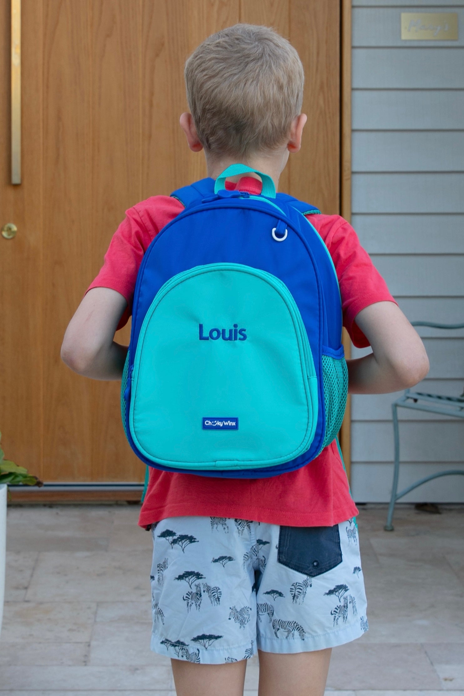 Kids Navy and Green Backpack