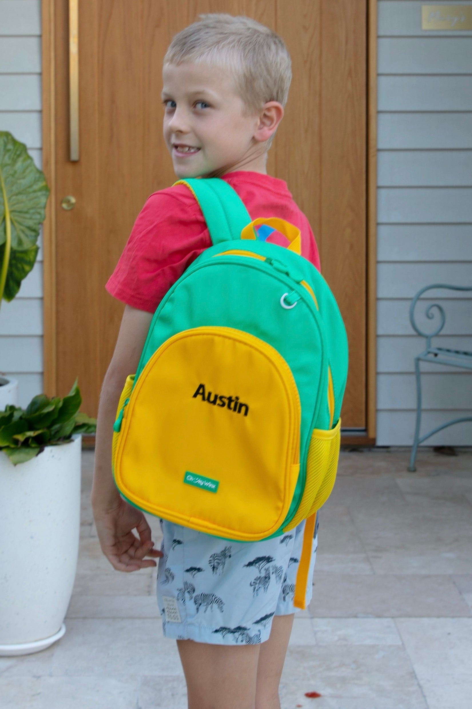 Kids Yellow and Green Backpack