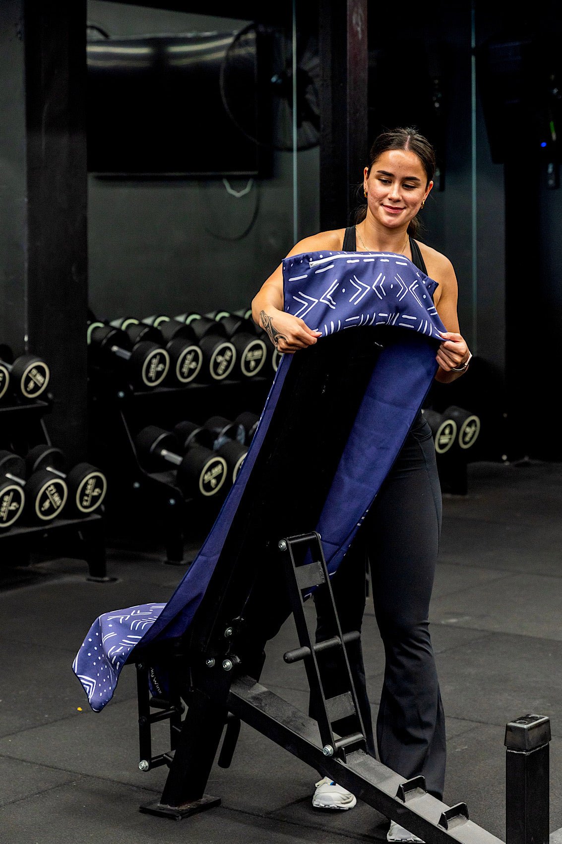 Hooded Aztec Blue Gym Towel - Cheeky Winx