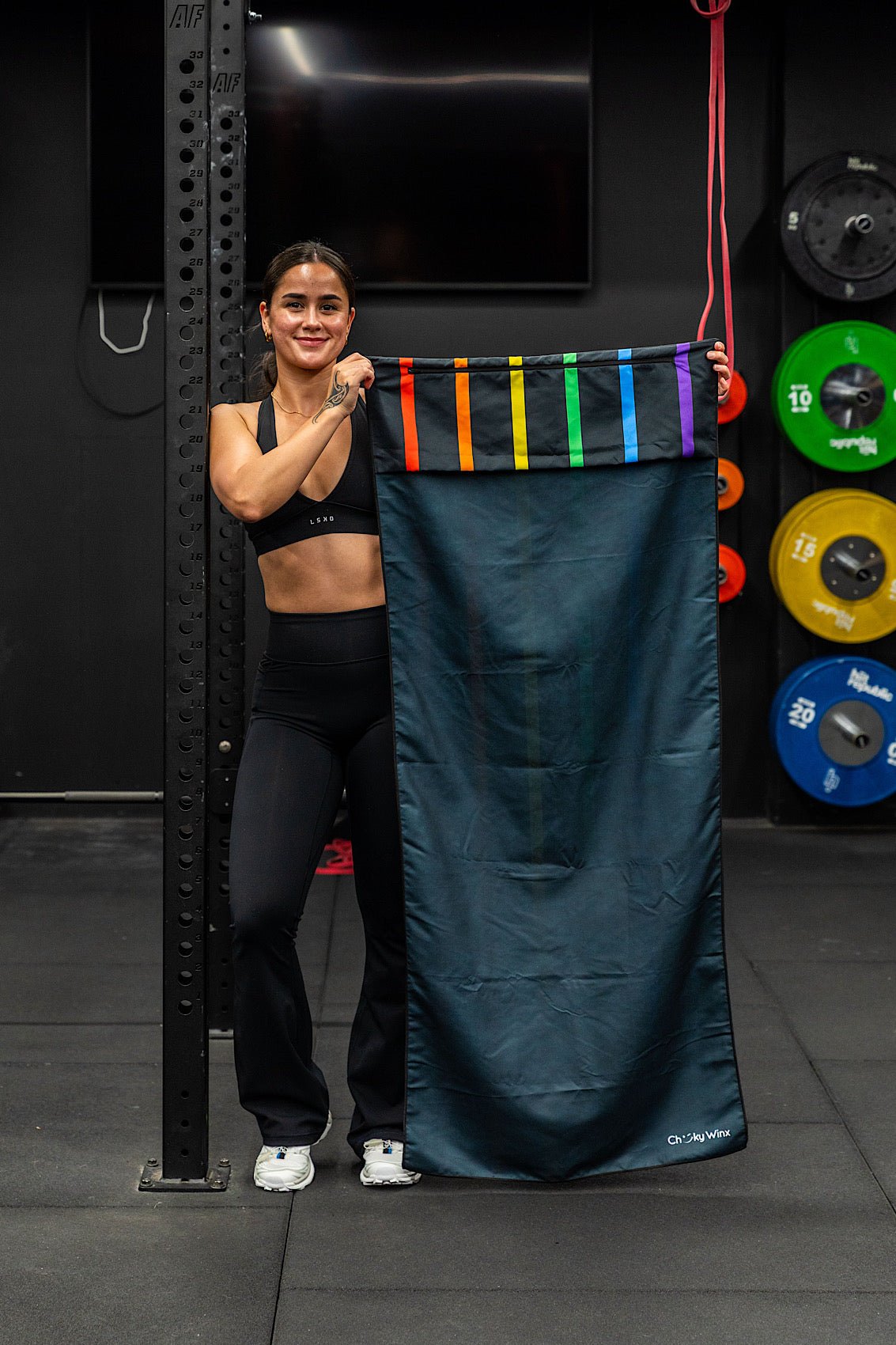 Hooded Stripes Gym Towel - Cheeky Winx