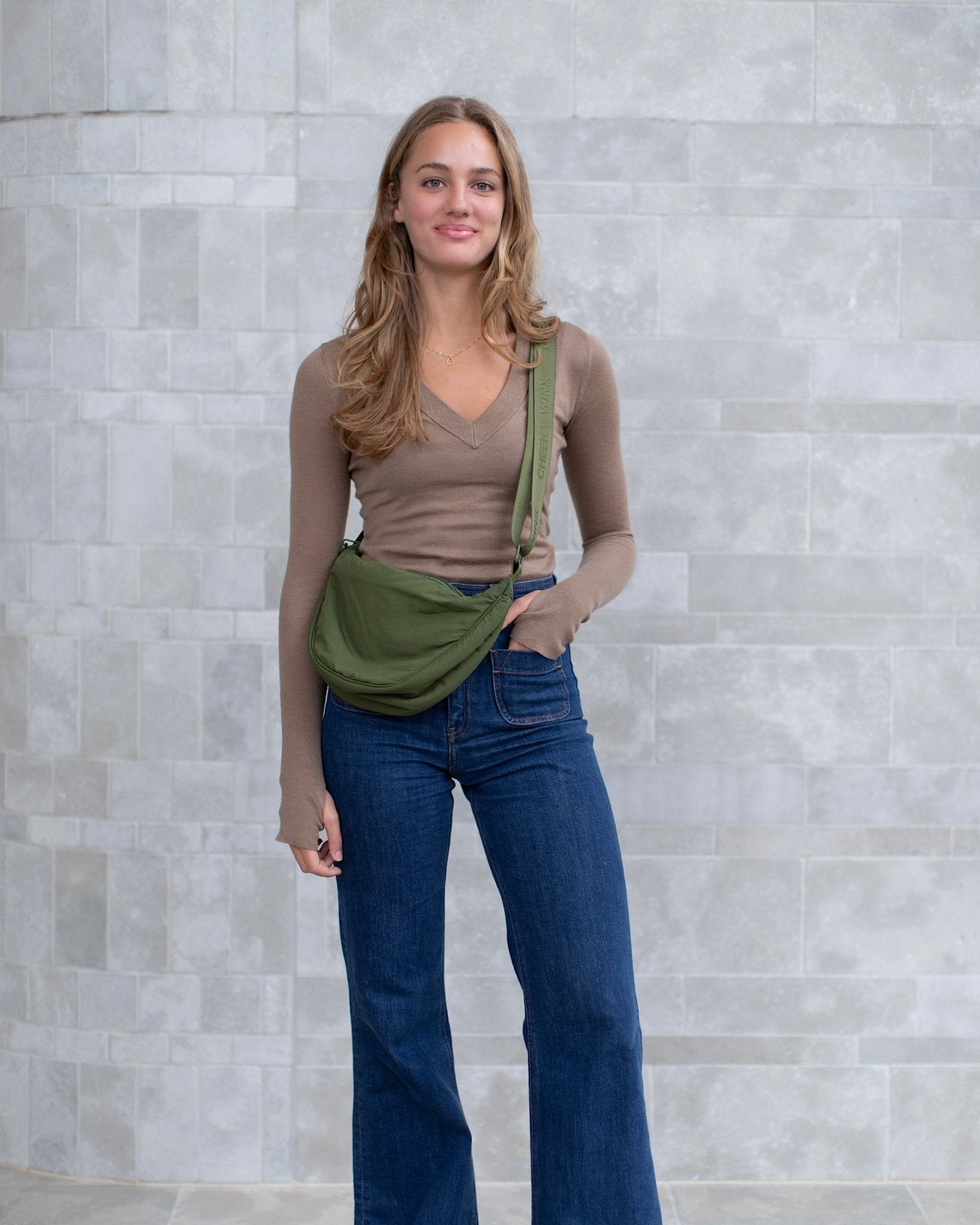 Khaki Crossbody Bag - Cheeky Winx