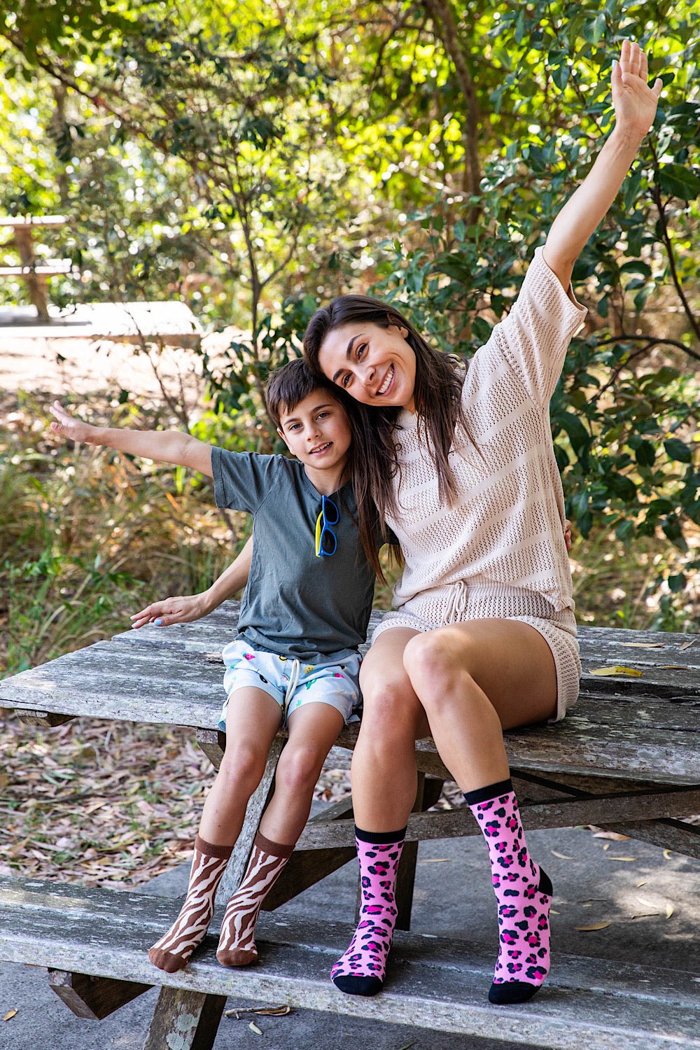 Pink Leopard Crew Socks - Cheeky Winx