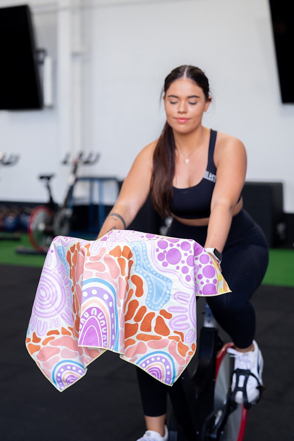 The Journey X Ina Art quick-dry gym towel 90x50cm reversible by Cheeky Winx Australia